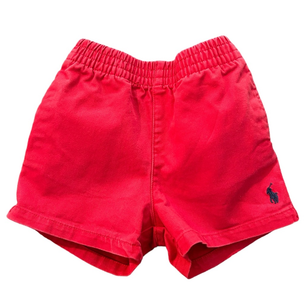 Ralph Lauren Baby Shorts Red With Elastic Waistband! 6m